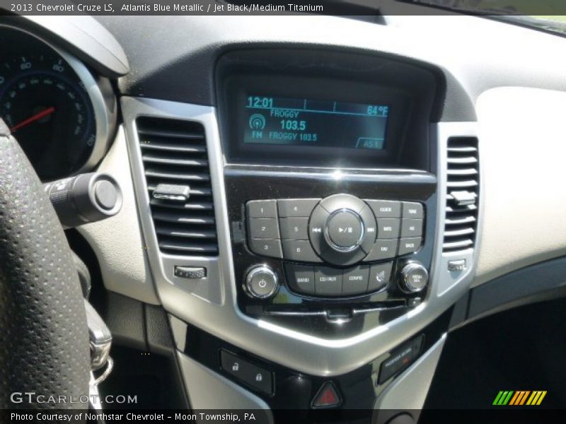 Atlantis Blue Metallic / Jet Black/Medium Titanium 2013 Chevrolet Cruze LS