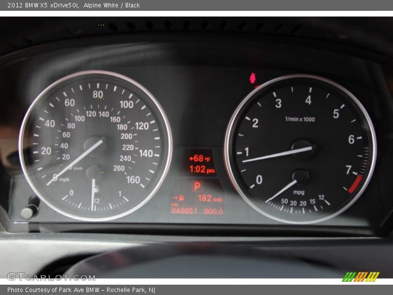Alpine White / Black 2012 BMW X5 xDrive50i