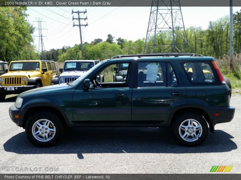 Clover Green Pearl / Dark Gray 2000 Honda CR-V EX 4WD