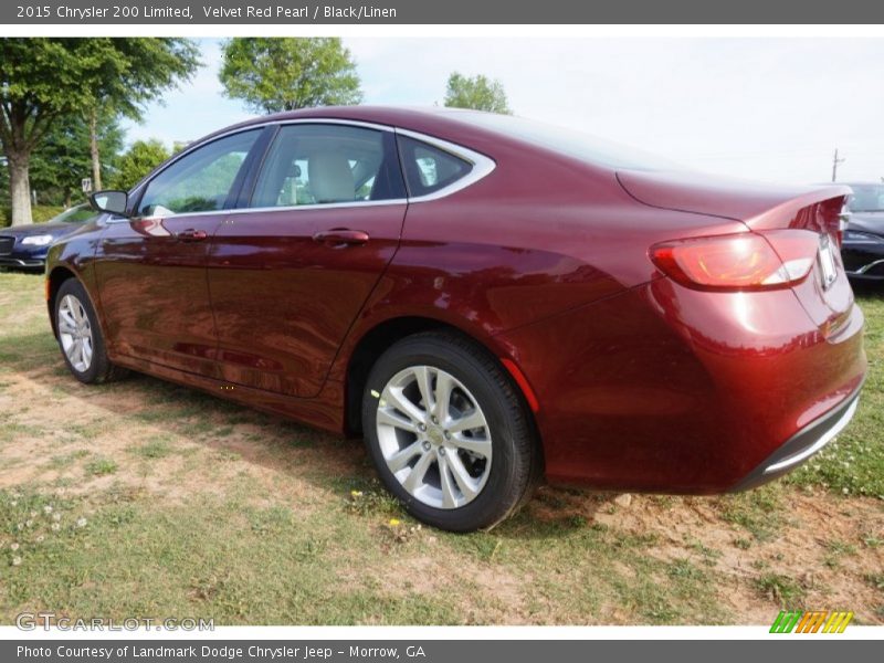 Velvet Red Pearl / Black/Linen 2015 Chrysler 200 Limited