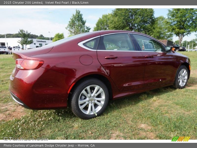 Velvet Red Pearl / Black/Linen 2015 Chrysler 200 Limited