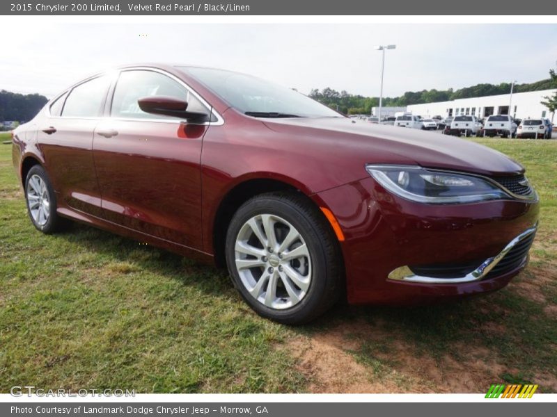 Velvet Red Pearl / Black/Linen 2015 Chrysler 200 Limited