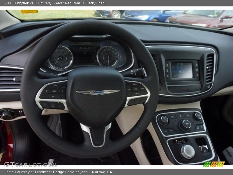 Velvet Red Pearl / Black/Linen 2015 Chrysler 200 Limited