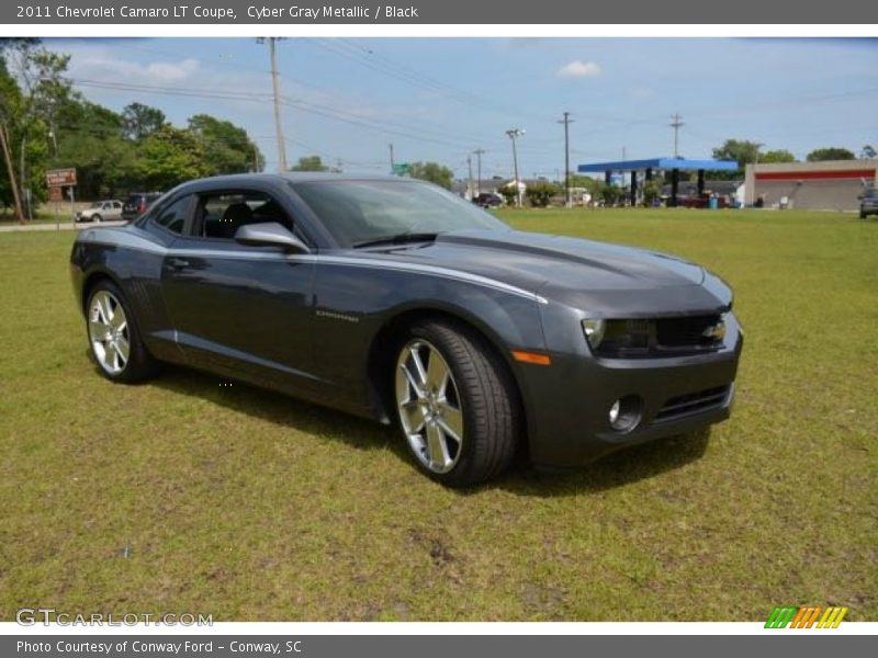 Cyber Gray Metallic / Black 2011 Chevrolet Camaro LT Coupe