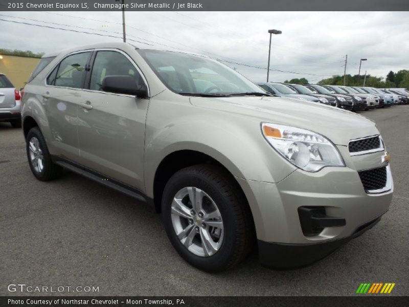 Champagne Silver Metallic / Jet Black 2015 Chevrolet Equinox LS