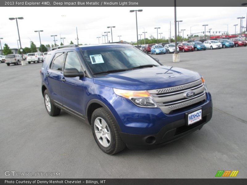 Deep Impact Blue Metallic / Medium Light Stone 2013 Ford Explorer 4WD