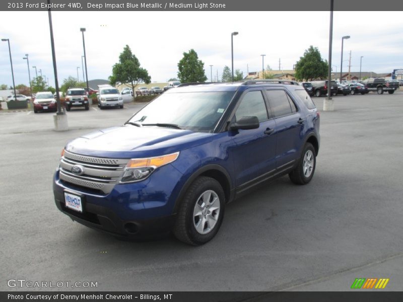 Deep Impact Blue Metallic / Medium Light Stone 2013 Ford Explorer 4WD