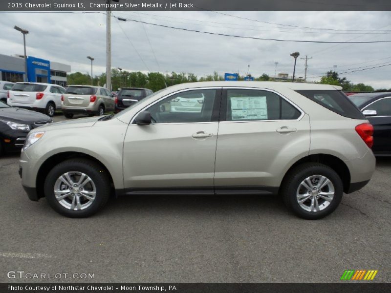 Champagne Silver Metallic / Jet Black 2015 Chevrolet Equinox LS