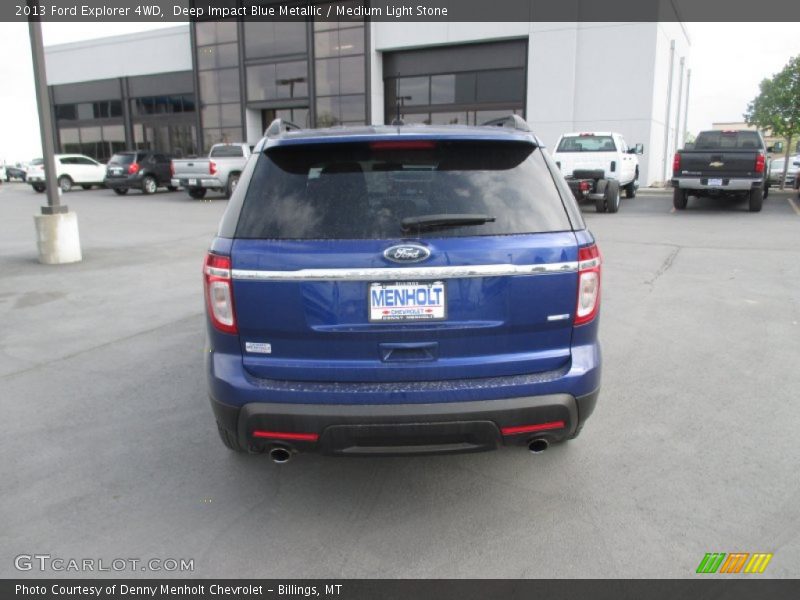 Deep Impact Blue Metallic / Medium Light Stone 2013 Ford Explorer 4WD