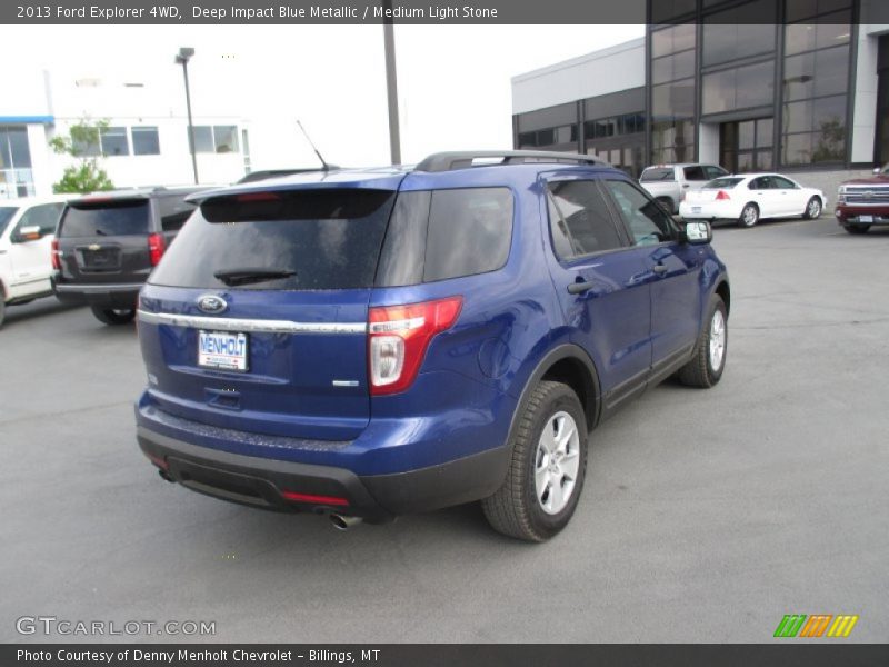 Deep Impact Blue Metallic / Medium Light Stone 2013 Ford Explorer 4WD