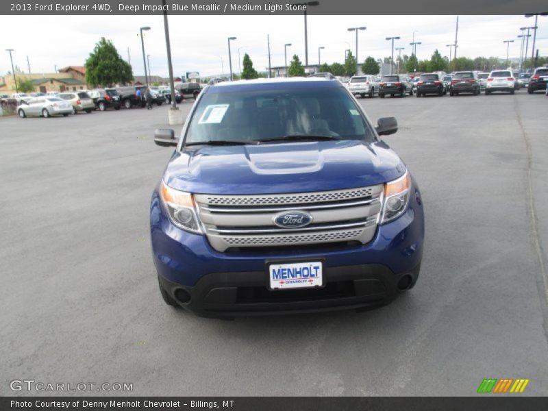 Deep Impact Blue Metallic / Medium Light Stone 2013 Ford Explorer 4WD