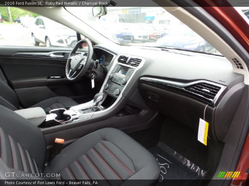 Ruby Red Metallic / Charcoal Black 2016 Ford Fusion SE