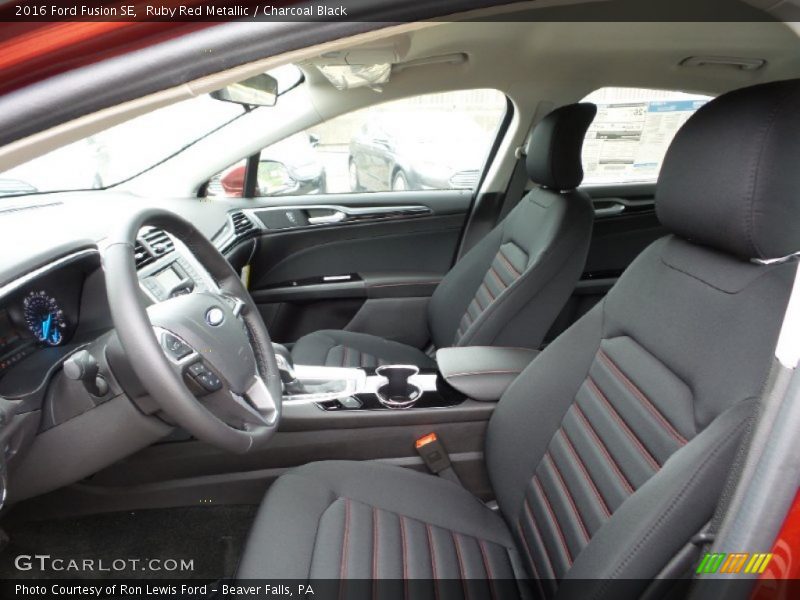 Ruby Red Metallic / Charcoal Black 2016 Ford Fusion SE