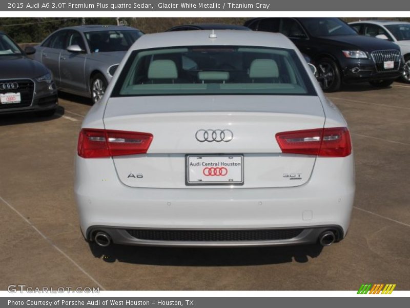 Glacier White Metallic / Titanium Gray 2015 Audi A6 3.0T Premium Plus quattro Sedan