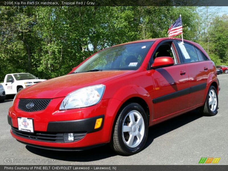 Tropical Red / Gray 2006 Kia Rio Rio5 SX Hatchback