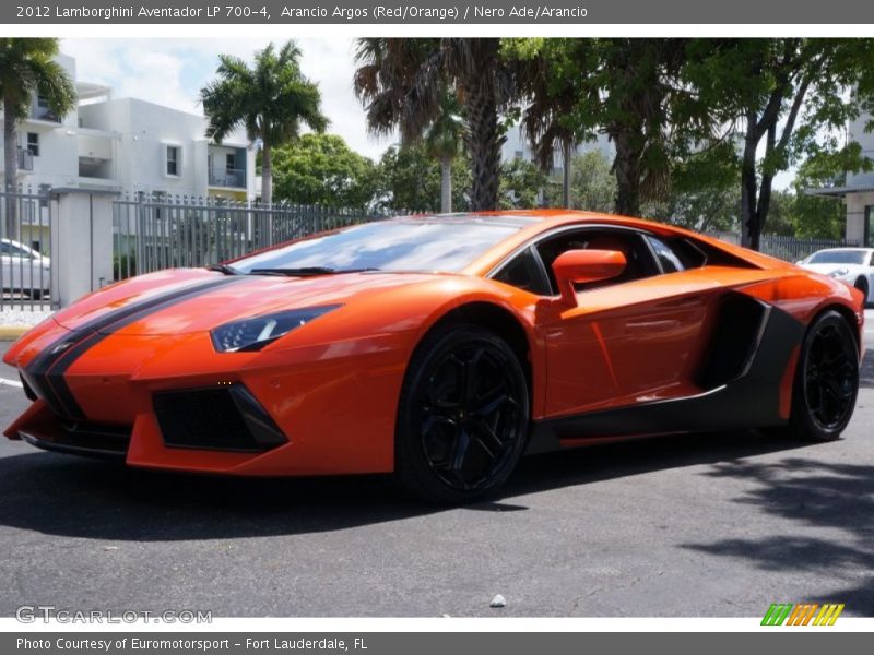 Arancio Argos (Red/Orange) / Nero Ade/Arancio 2012 Lamborghini Aventador LP 700-4