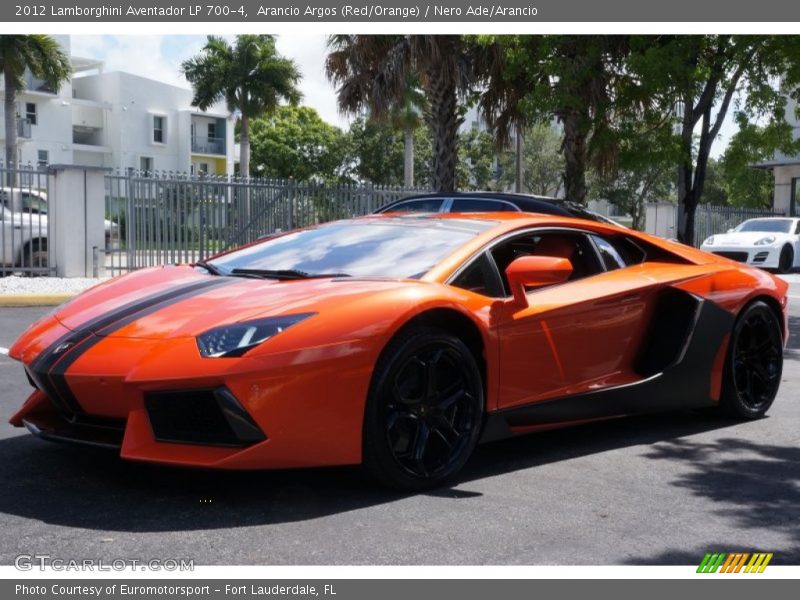 Arancio Argos (Red/Orange) / Nero Ade/Arancio 2012 Lamborghini Aventador LP 700-4