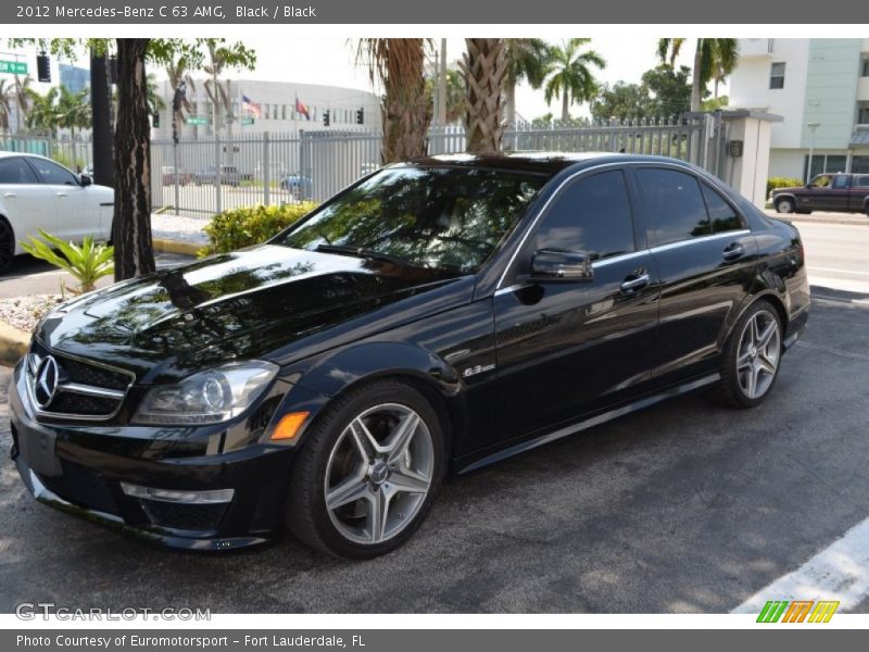 Black / Black 2012 Mercedes-Benz C 63 AMG