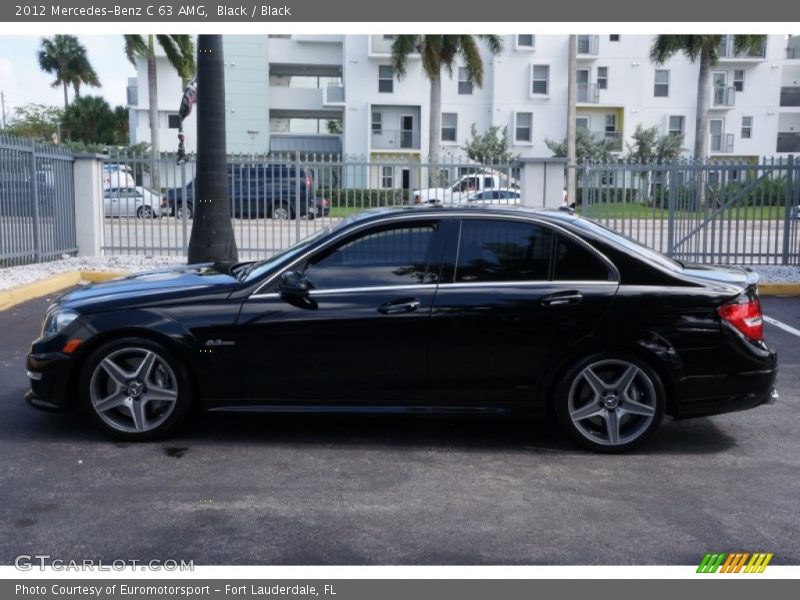 Black / Black 2012 Mercedes-Benz C 63 AMG