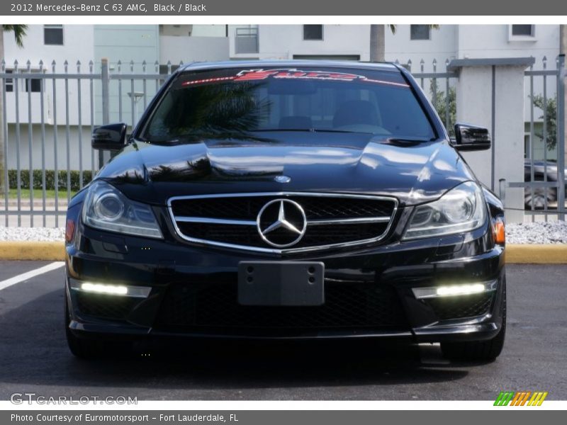 Black / Black 2012 Mercedes-Benz C 63 AMG