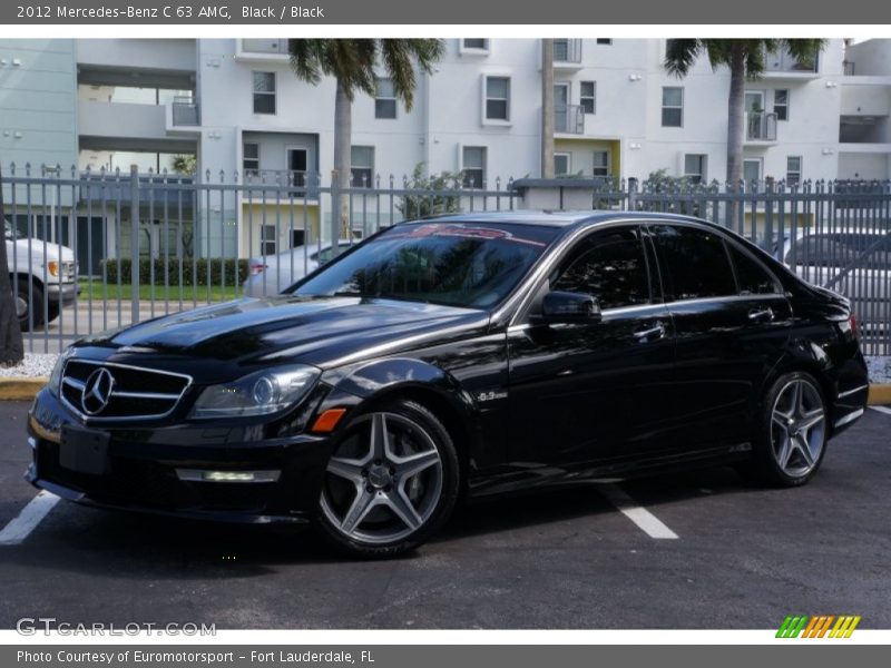 Black / Black 2012 Mercedes-Benz C 63 AMG