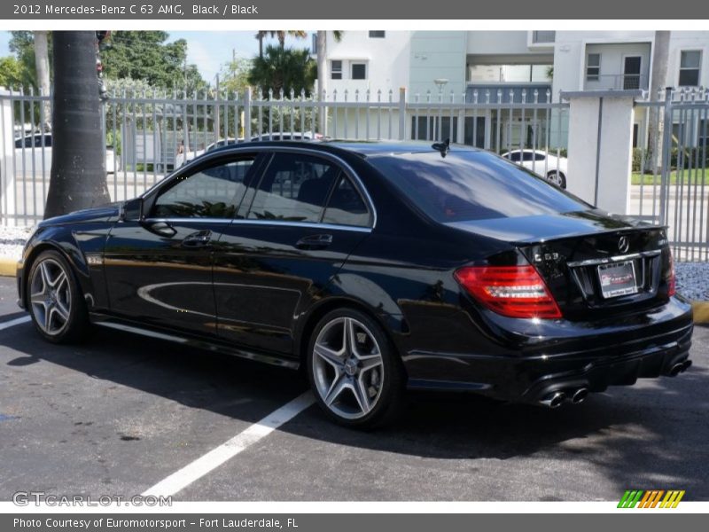Black / Black 2012 Mercedes-Benz C 63 AMG
