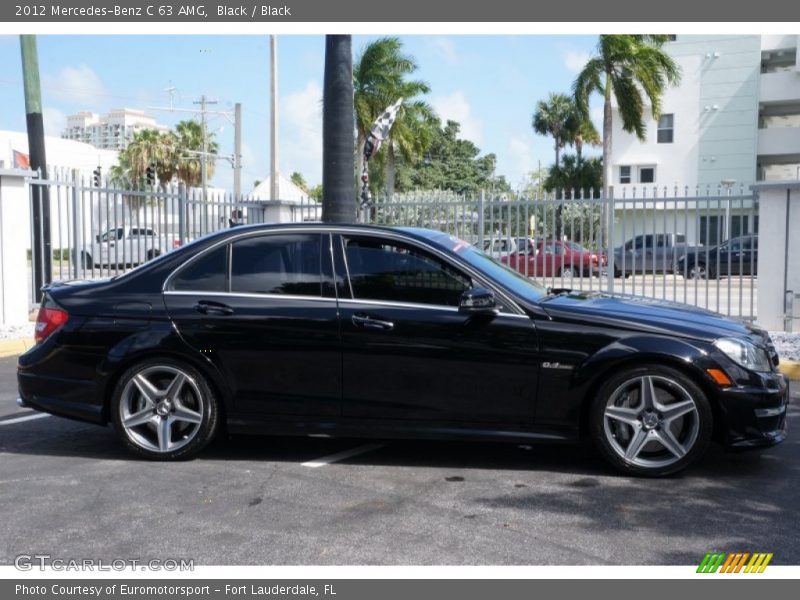 Black / Black 2012 Mercedes-Benz C 63 AMG