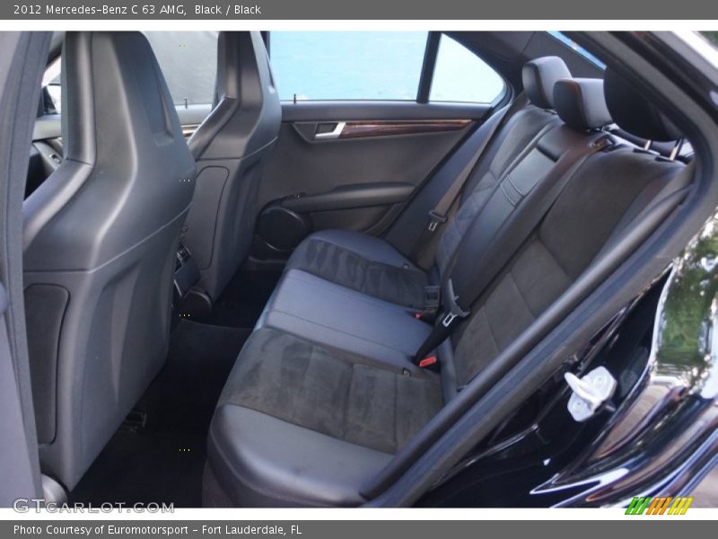 Rear Seat of 2012 C 63 AMG