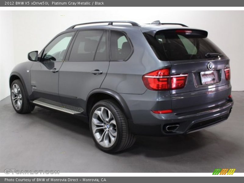 Platinum Gray Metallic / Black 2012 BMW X5 xDrive50i