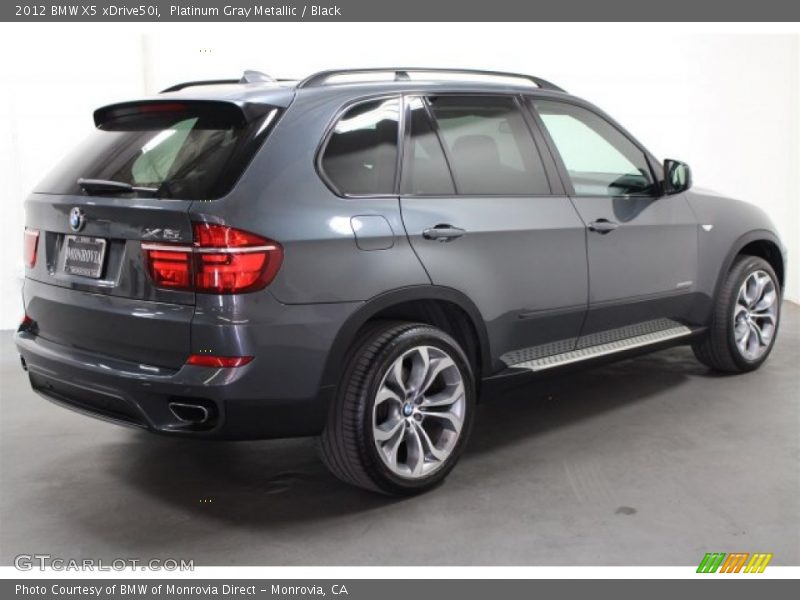 Platinum Gray Metallic / Black 2012 BMW X5 xDrive50i