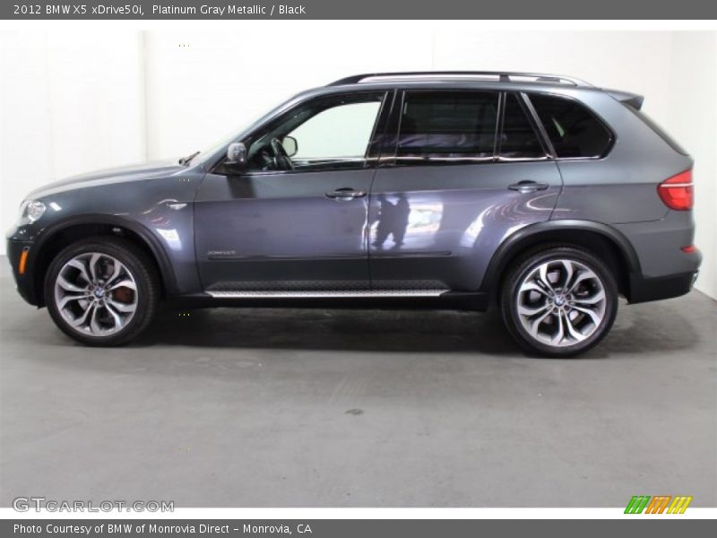 Platinum Gray Metallic / Black 2012 BMW X5 xDrive50i