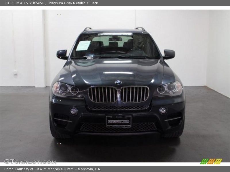 Platinum Gray Metallic / Black 2012 BMW X5 xDrive50i