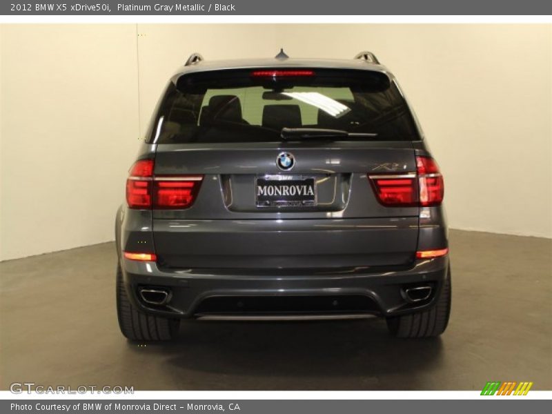 Platinum Gray Metallic / Black 2012 BMW X5 xDrive50i