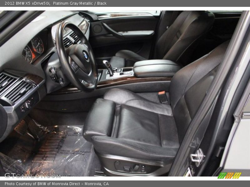 Platinum Gray Metallic / Black 2012 BMW X5 xDrive50i
