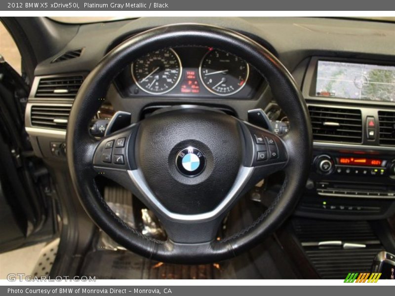 Platinum Gray Metallic / Black 2012 BMW X5 xDrive50i