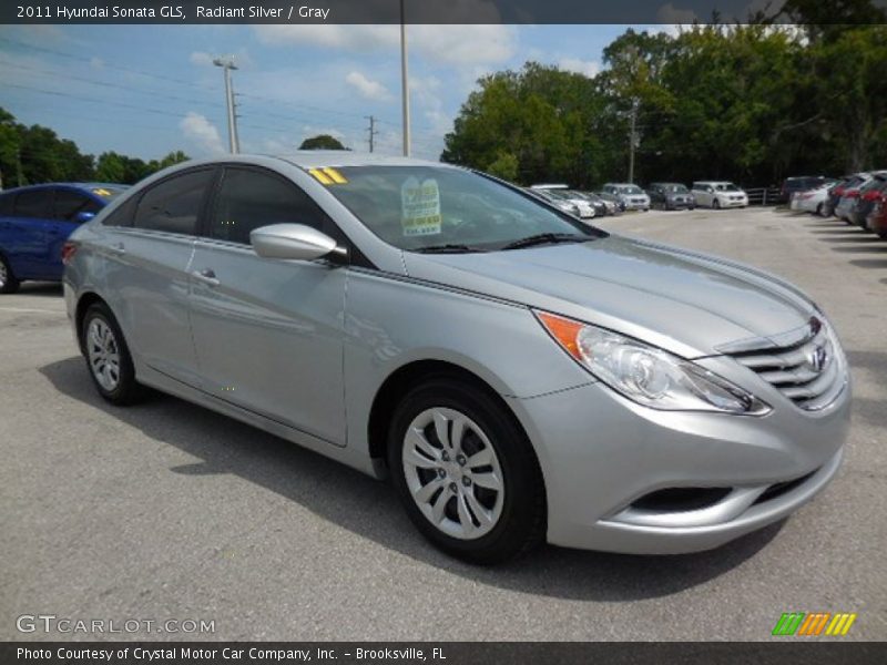 Radiant Silver / Gray 2011 Hyundai Sonata GLS