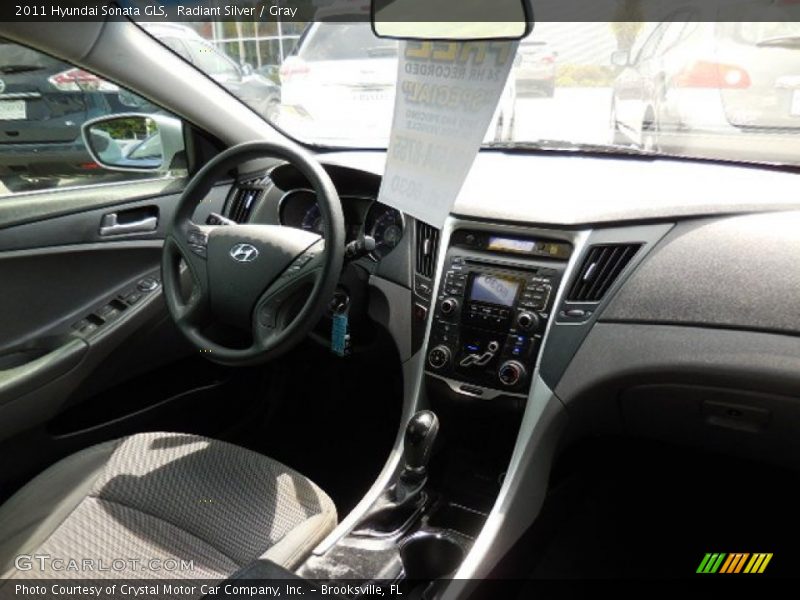 Radiant Silver / Gray 2011 Hyundai Sonata GLS