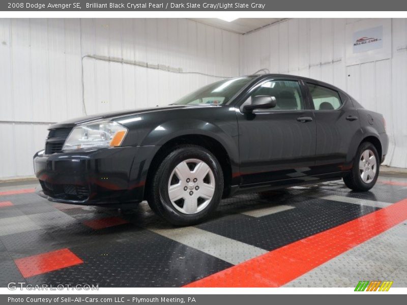 Brilliant Black Crystal Pearl / Dark Slate Gray/Light Slate Gray 2008 Dodge Avenger SE