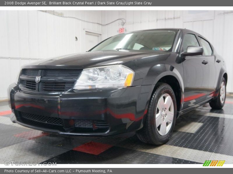 Brilliant Black Crystal Pearl / Dark Slate Gray/Light Slate Gray 2008 Dodge Avenger SE