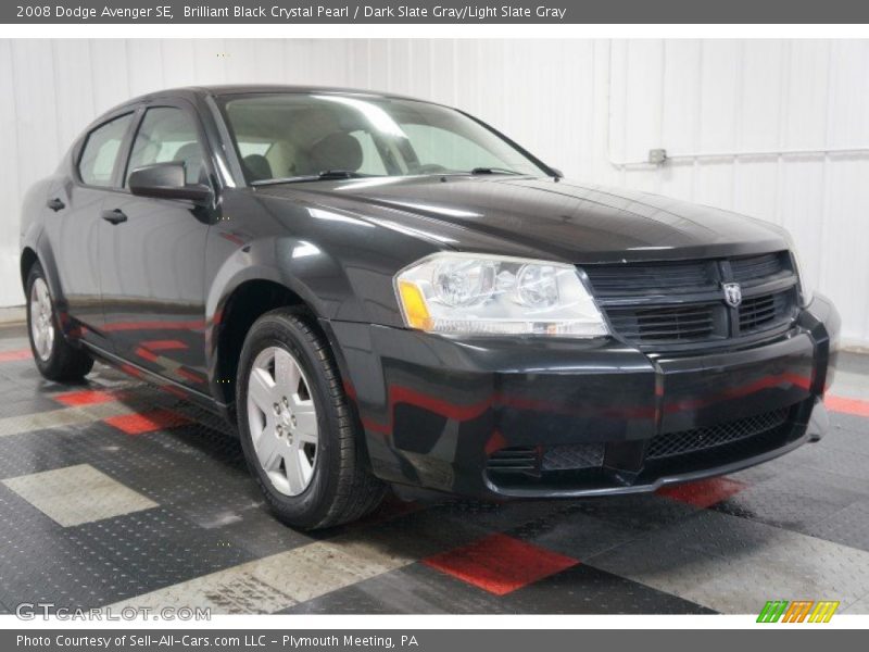 Brilliant Black Crystal Pearl / Dark Slate Gray/Light Slate Gray 2008 Dodge Avenger SE