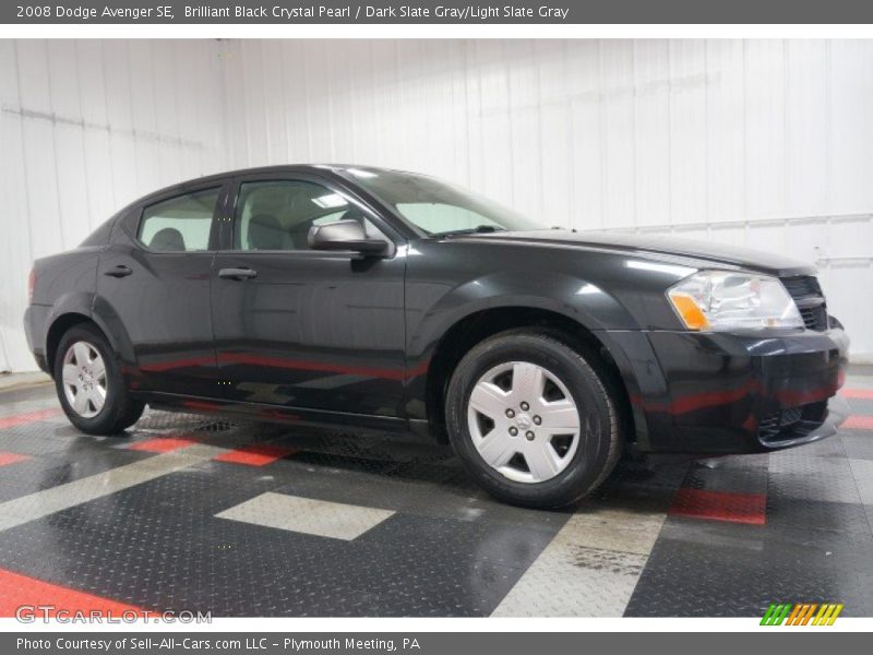 Brilliant Black Crystal Pearl / Dark Slate Gray/Light Slate Gray 2008 Dodge Avenger SE