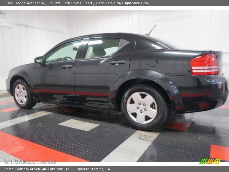 Brilliant Black Crystal Pearl / Dark Slate Gray/Light Slate Gray 2008 Dodge Avenger SE