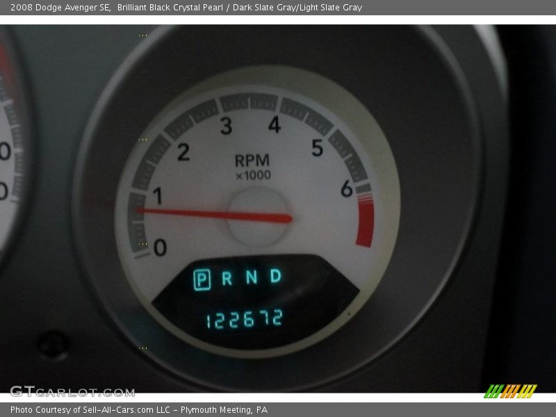Brilliant Black Crystal Pearl / Dark Slate Gray/Light Slate Gray 2008 Dodge Avenger SE