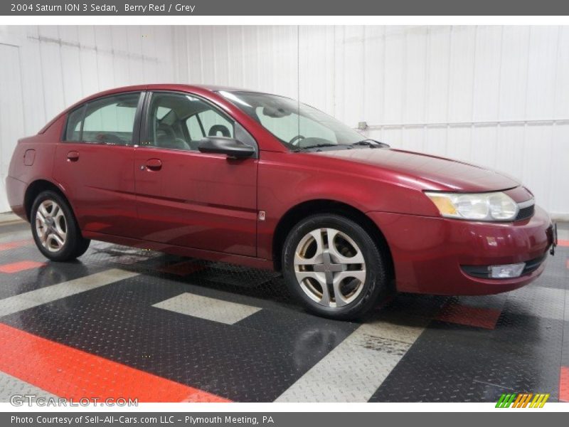Berry Red / Grey 2004 Saturn ION 3 Sedan