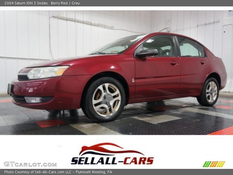 Berry Red / Grey 2004 Saturn ION 3 Sedan