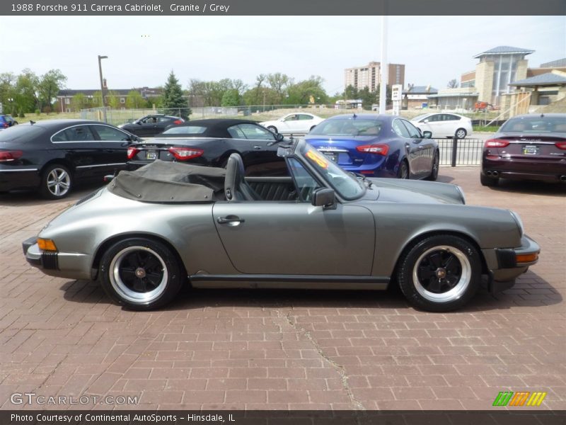 Granite / Grey 1988 Porsche 911 Carrera Cabriolet