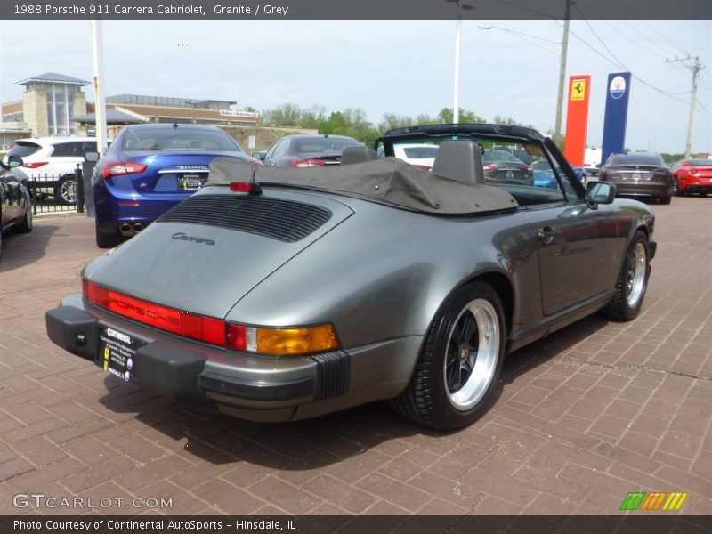 Granite / Grey 1988 Porsche 911 Carrera Cabriolet