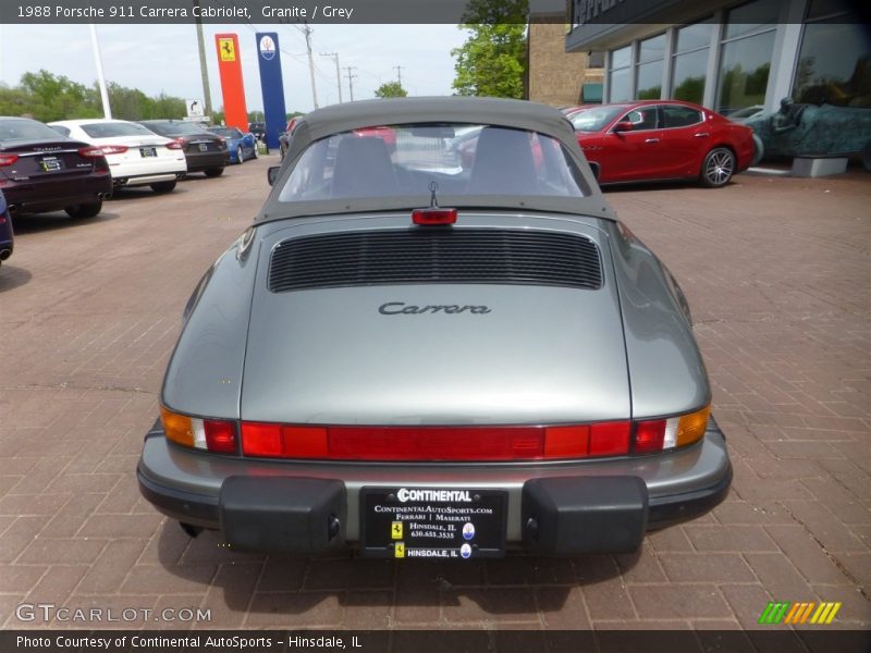 Granite / Grey 1988 Porsche 911 Carrera Cabriolet