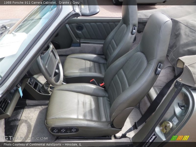 Front Seat of 1988 911 Carrera Cabriolet