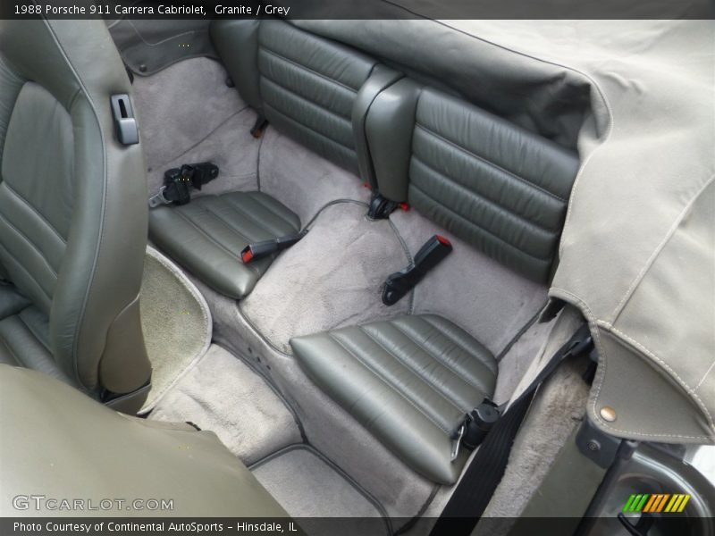 Rear Seat of 1988 911 Carrera Cabriolet